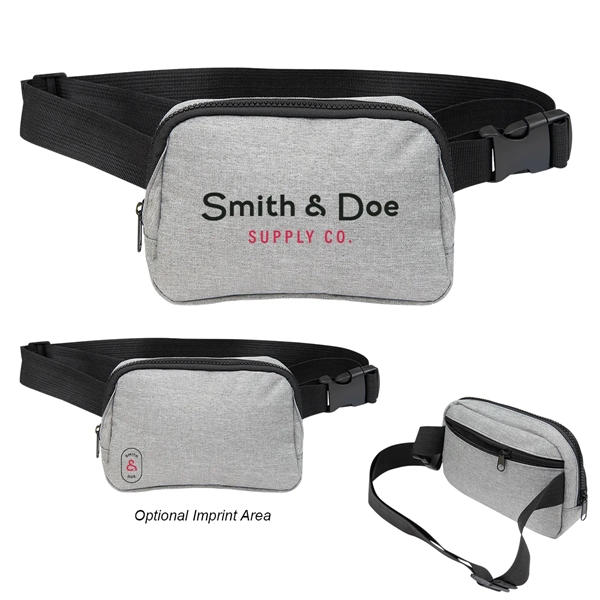 Belt bag with a zippered main compartment, back zippered pocket, 2"... from ASI 61125 Hit Promotional Products / Hit®
