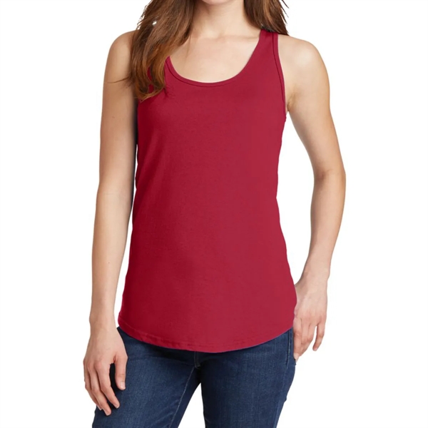 Ladies cotton tank top in assorted sizes with six-color imprint.... from ASI 61125 Hit Promotional Products / Hit®