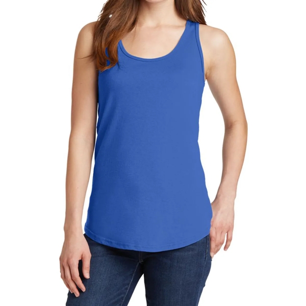Ladies cotton tank top in assorted sizes with six-color imprint.... from ASI 61125 Hit Promotional Products / Hit®