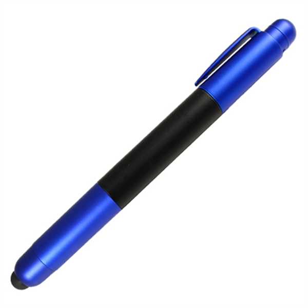 Compact reversible screwdriver and ballpoint pen with metallic caps and stylus.... from ASI 57956 Graphco line
