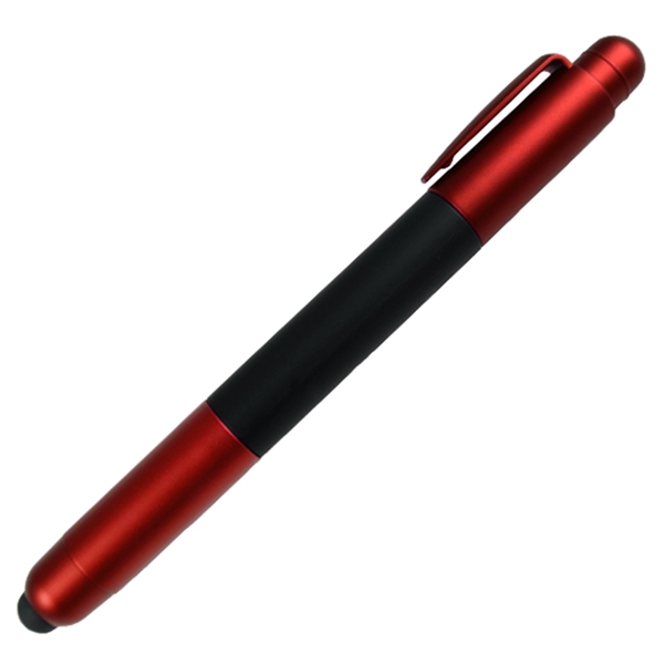 Compact reversible screwdriver and ballpoint pen with metallic caps and stylus.... from ASI 57956 Graphco line