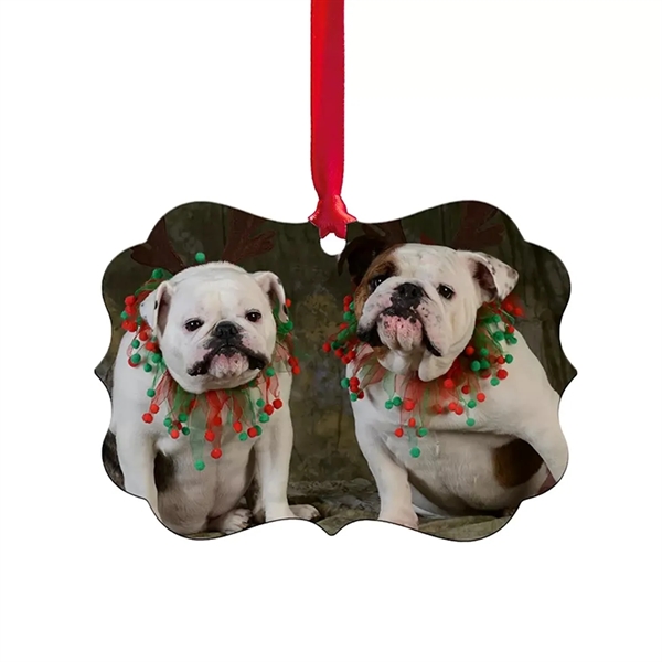 Rectangular frame MDF sublimation Christmas ornament plus free full color printing... from ASI 37218 Athena Promo (tm)
