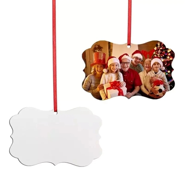 Rectangular frame MDF sublimation Christmas ornament plus free full color printing... from ASI 37218 Athena Promo (tm)