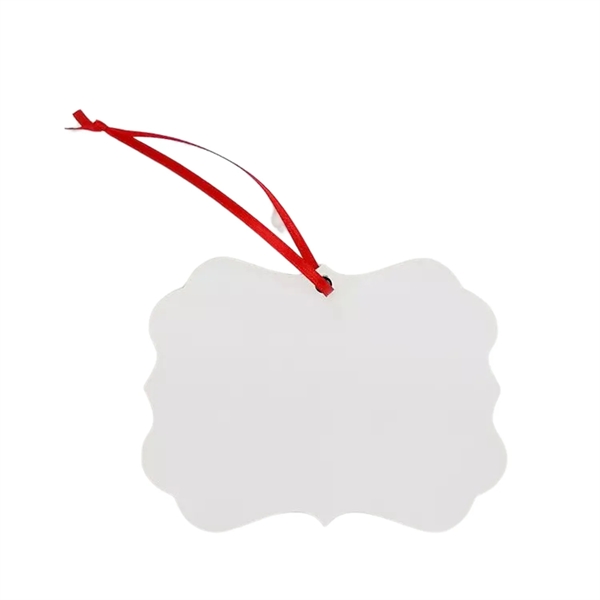 Rectangular frame MDF sublimation Christmas ornament plus free full color printing... from ASI 37218 Athena Promo (tm)