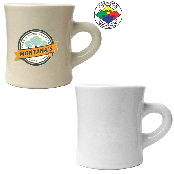 10oz Vitrified Diner Mug, spot color. Available in white, natural, tomato... from ASI 80093 Pyrographics / Pyrographics Line