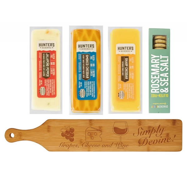 Bamboo Paddle Cheese Sampler Gift Set... from ASI 72657 Active Life Promo / Apres Ski Ingrain