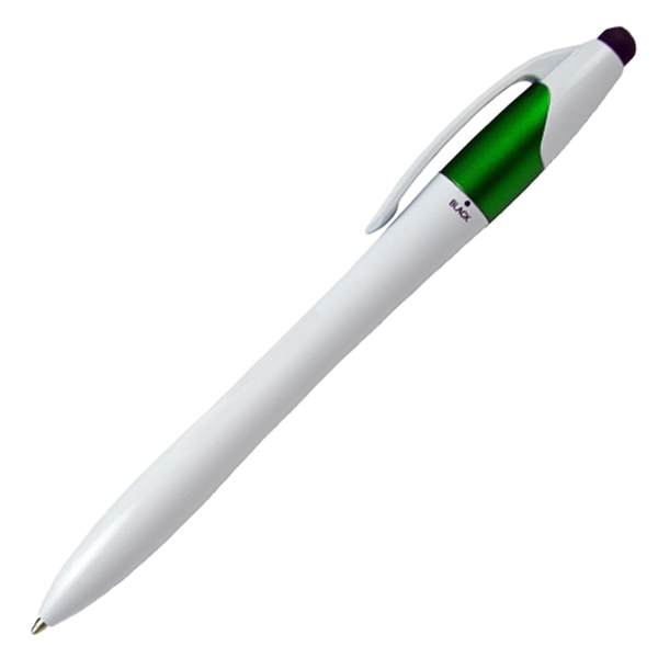 Twist action ballpoint pen featuring European design with white barrel and... from ASI 57956 Graphco line
