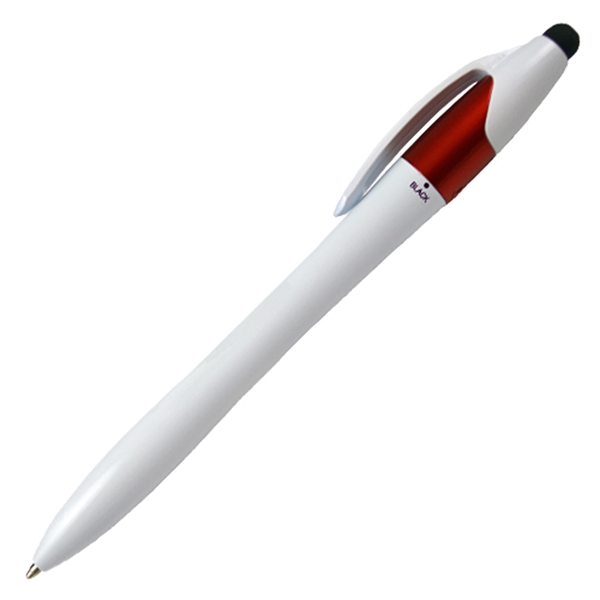 Twist action ballpoint pen featuring European design with white barrel and... from ASI 57956 Graphco line