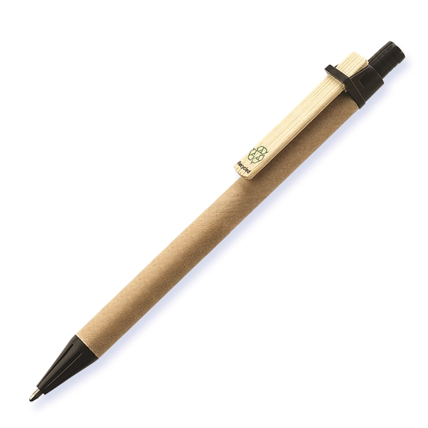 Eco-friendly cardboard click action pen with a bamboo clip.... from ASI 57956 Graphco line