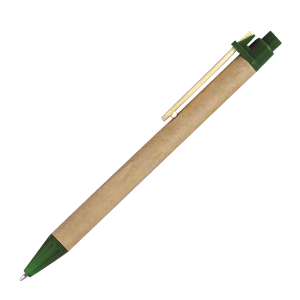 Eco-friendly cardboard click action pen with a bamboo clip.... from ASI 57956 Graphco line