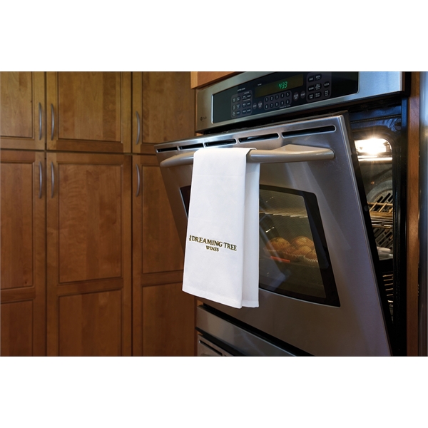 18" x 26" flat woven, hemmed, lint-free 100% cotton tea towel.... from ASI 79750 Pro Towels