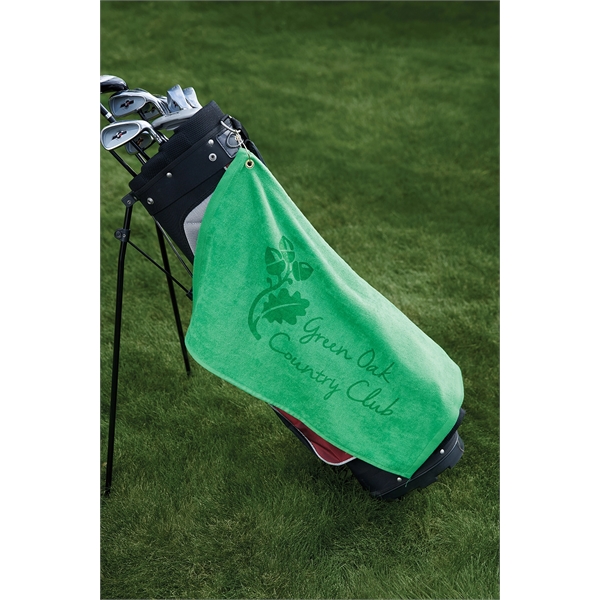 16" x 25" colored midweight, velour hemmed golf towel. Made of... from ASI 79750 Pro Towels