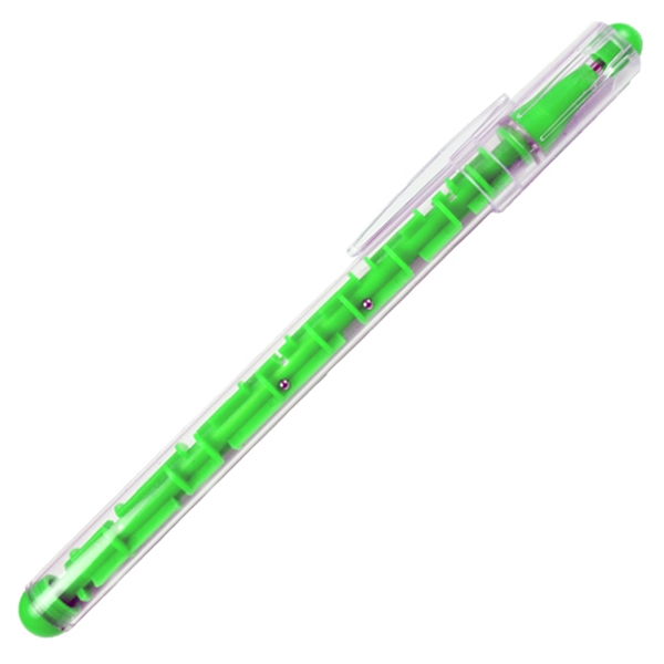 Clear stick and capped pen with a puzzle inside in the... from ASI 57956 Graphco line