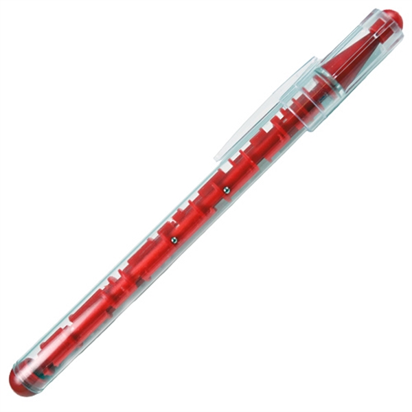 Clear stick and capped pen with a puzzle inside in the... from ASI 57956 Graphco line