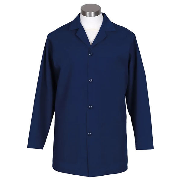 Unisex lab coat that features 2 lower patch pockets, 4 color... from ASI 36558 Aprons, Etc.