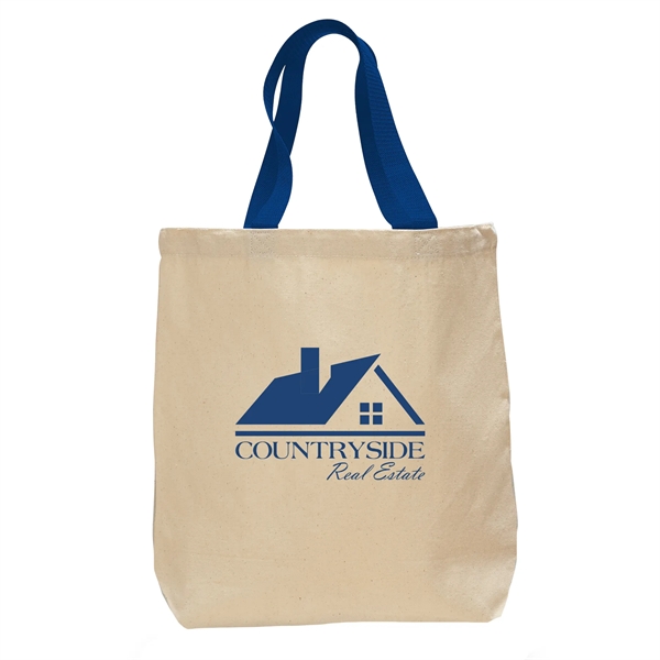 Canvas Tote w/ Single Color Screen Print... from ASI 92980 WOV-IN® / Universal Strap/Wov-In Line