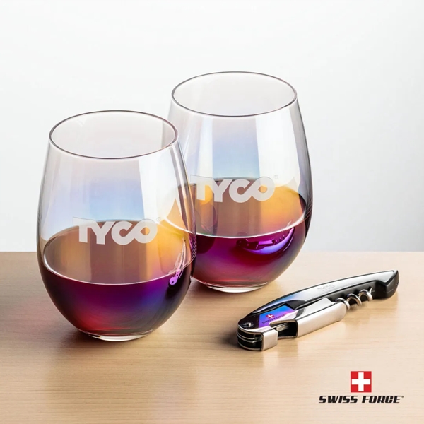 Our Miami Wine Glasses and Swiss Force® Impressive Wine Tool work... from ASI 84592 St Regis Group