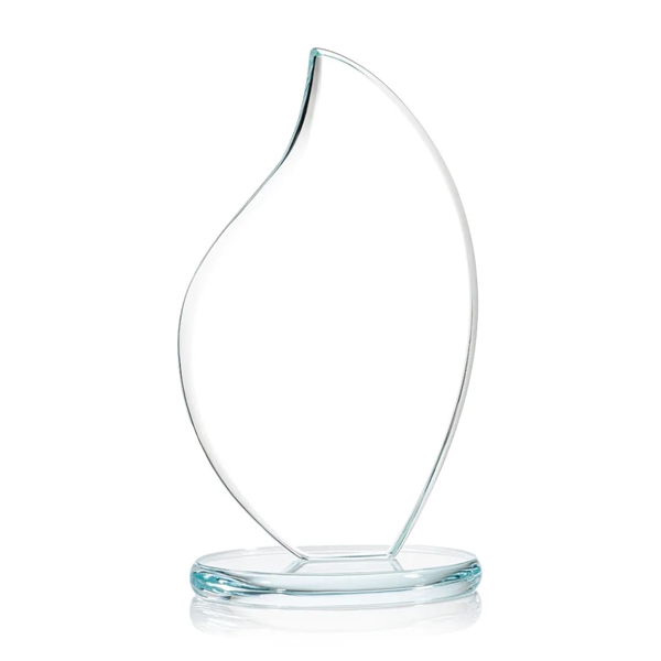 Odessy Flame VividPrint™ Award is a 3/4" thick Starfire Crystal Flame... from ASI 84592 St Regis Group / St Regis