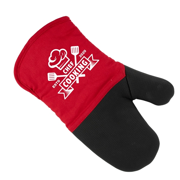 Screen printed neoprene oven mitt with cotton sleeve, cotton padding inside,... from ASI 54040 Fey Promo