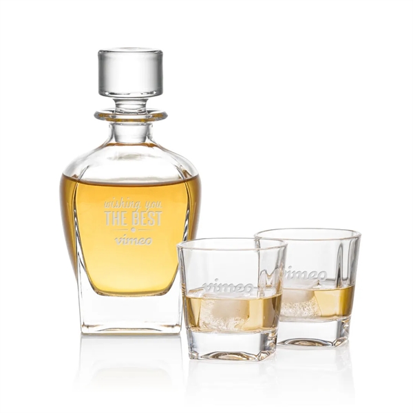 The Kansas Decanter & On-the-Rocks Set features a modern Whiskey &... from ASI 84592 St Regis Group