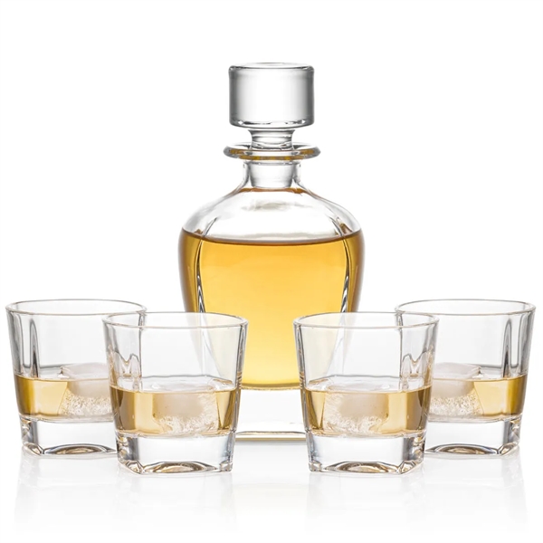 The Kansas Decanter & On-the-Rocks Set features a modern Whiskey &... from ASI 84592 St Regis Group