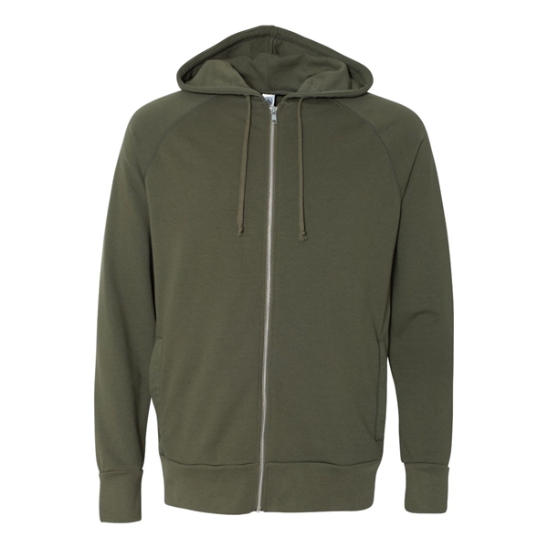 Full-zip raglan sweatshirt with an unlined hood, matching drawcord, and side... from ASI 84358 S&S Activewear