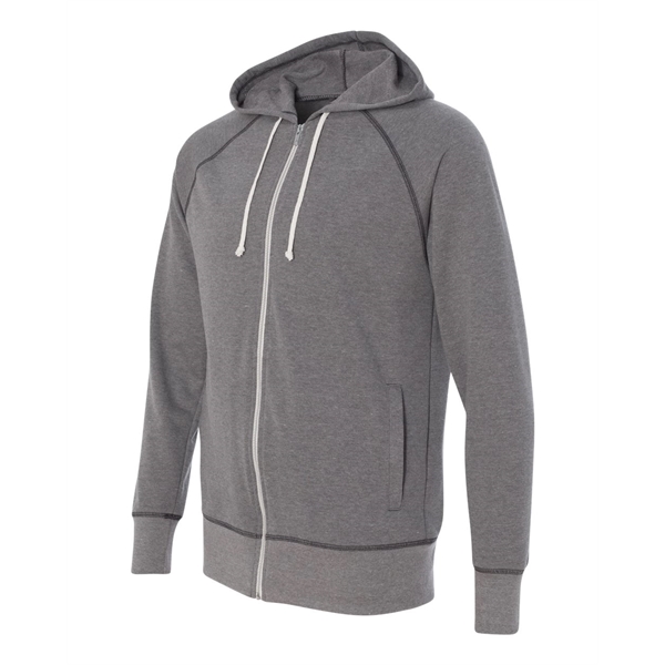 Full-zip raglan sweatshirt with an unlined hood, matching drawcord, and side... from ASI 84358 S&S Activewear
