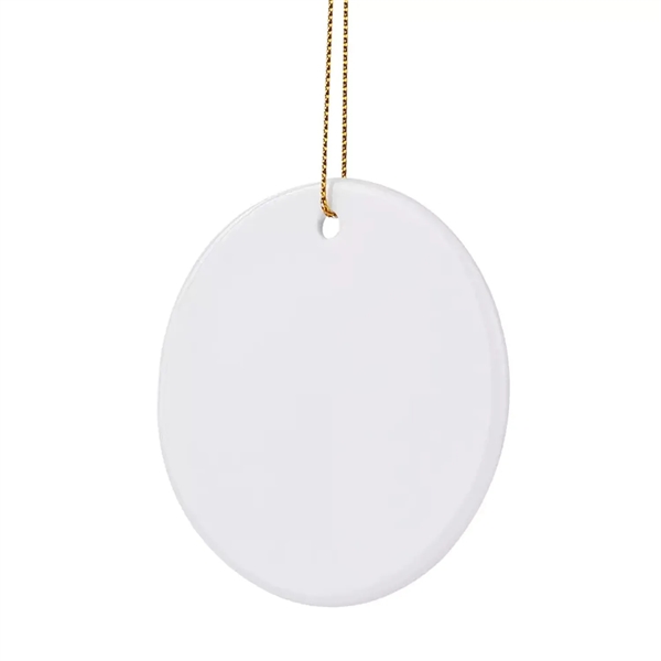 Ceramic round Christmas ornament plus free full color printing on 2... from ASI 37218 Athena Promo (tm)