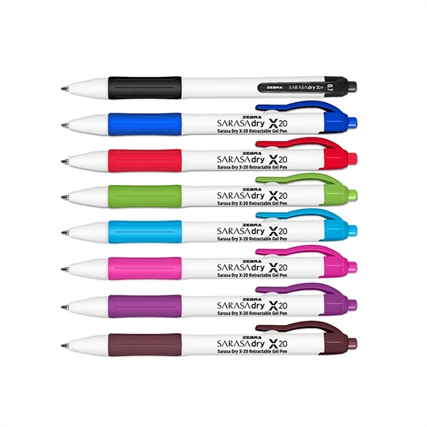 Zebra Sarasa Dry X-20 Retractable Gel Pen with White Body &... from ASI 67675 Liqui-Mark Corp