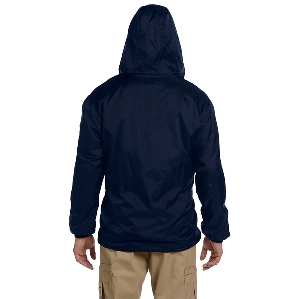 Dickies men's fleece-lined hooded nylon jacket with full zip and hand-warmer... from ASI 34063 alphabroder