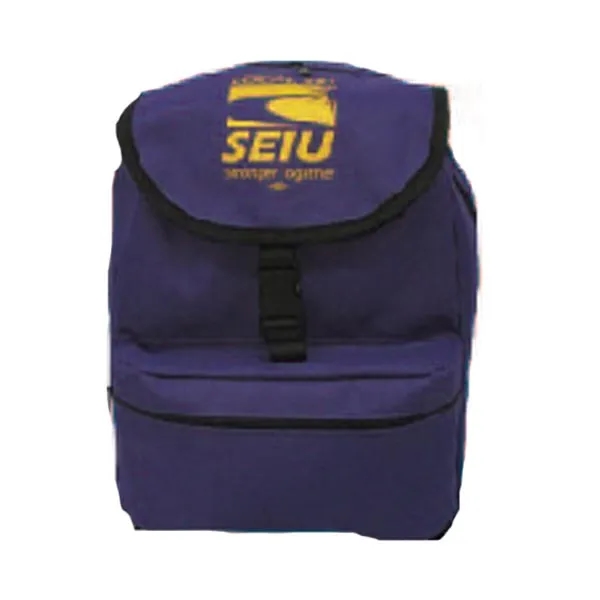 Backpack with zip close main compartment with zippered pocket on flap.... from ASI 88782 Sport Systems Custom Bag Corp