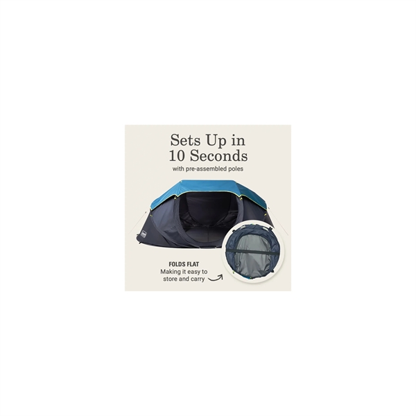 The 4-Person Pop-Up Tent with Dark Room™ Technology blocks 90% of... from ASI 45647 Coleman Co Inc