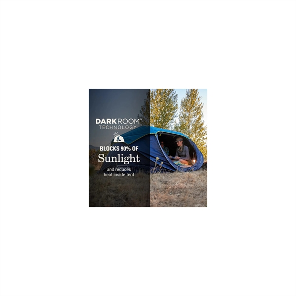 The 4-Person Pop-Up Tent with Dark Room™ Technology blocks 90% of... from ASI 45647 Coleman Co Inc
