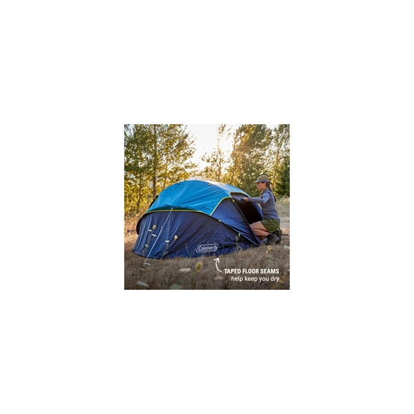 The 4-Person Pop-Up Tent with Dark Room™ Technology blocks 90% of... from ASI 45647 Coleman Co Inc