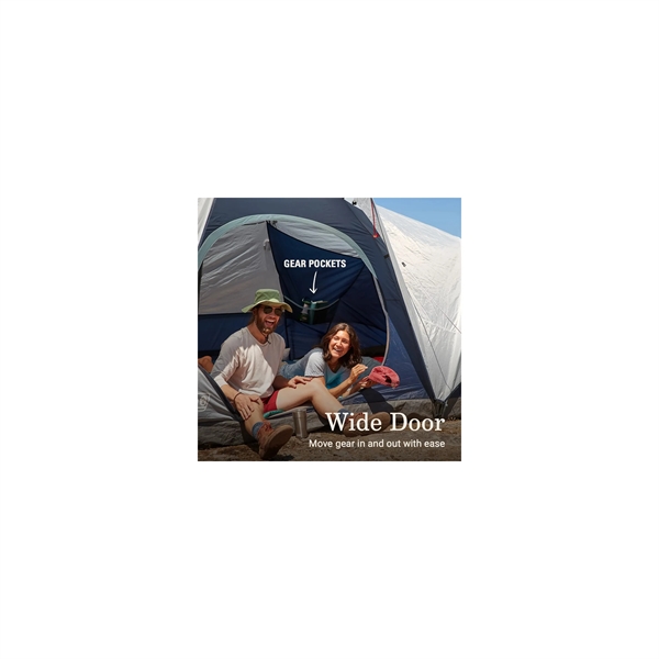 Skydome XL 8-Person Camping Tent with LED Lighting sets up in... from ASI 45647 Coleman Co Inc