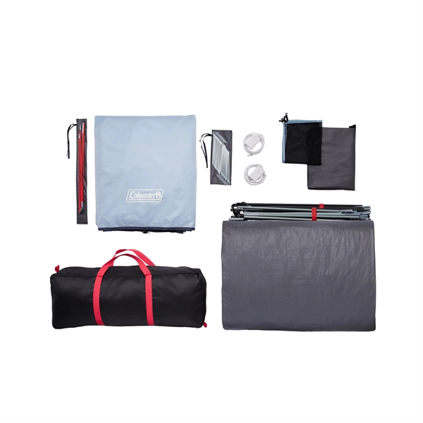 Skydome XL 8-Person Camping Tent with LED Lighting sets up in... from ASI 45647 Coleman Co Inc