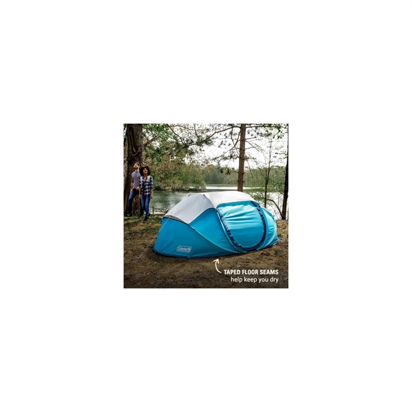 The 4-Person Pop-Up Tent sets up in just 10 seconds so... from ASI 45647 Coleman Co Inc