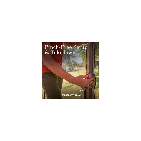 The Back Home Screen Tent sets up easy using a one-push... from ASI 45647 Coleman Co Inc