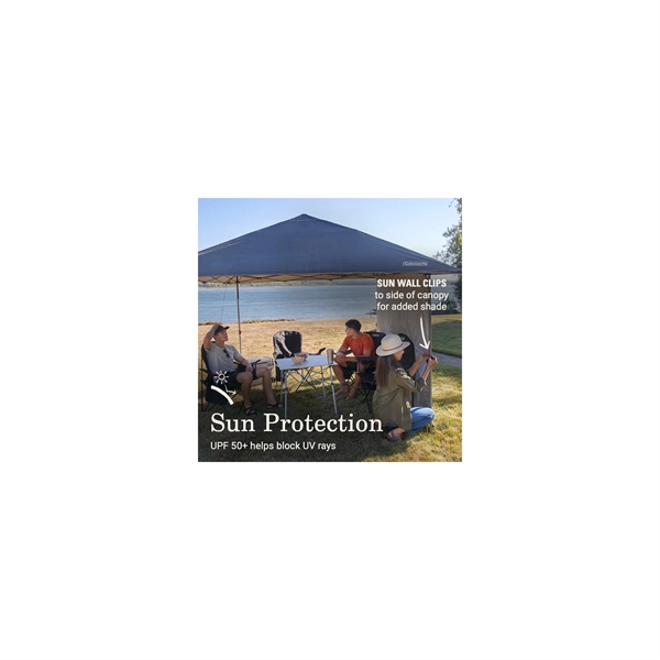 OASIS Lite 10x10 Canopy with Sun Wall sets up using a... from ASI 45647 Coleman Co Inc