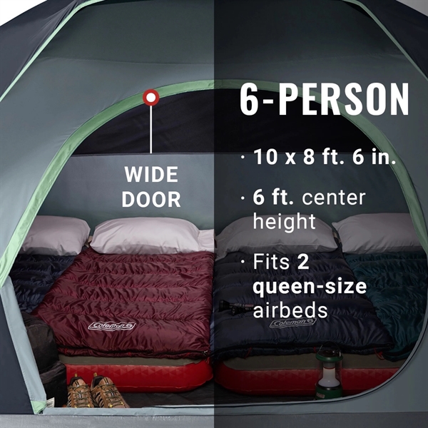 The Skydome™ Camping Tent lets you enjoy more time with friends... from ASI 45647 Coleman Co Inc