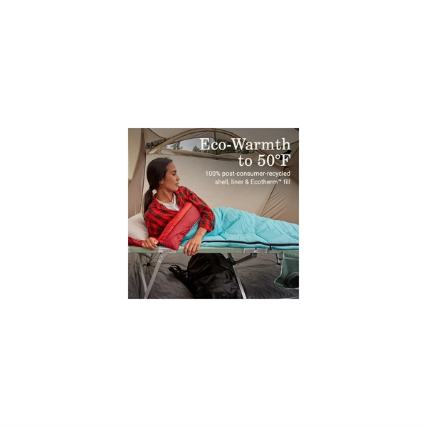 Flatlands™ cold-weather sleeping bags are made with 100% post-consumer-recycled polyester in... from ASI 45647 Coleman Co Inc