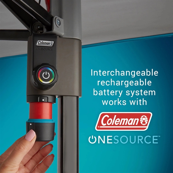 OneSource 10 x 10 Canopy Shelter Tent with LED Lighting &... from ASI 45647 Coleman Co Inc