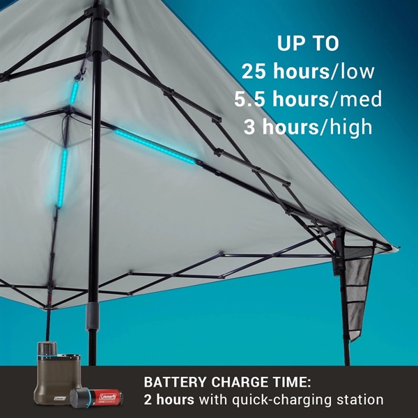 OneSource 10 x 10 Canopy Shelter Tent with LED Lighting &... from ASI 45647 Coleman Co Inc