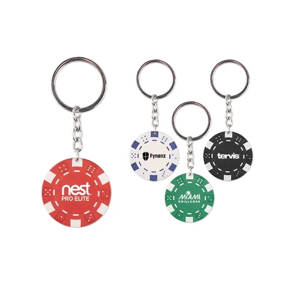 ABS plastic poker chip keychains.... from ASI 98360 WOWLine / WOWLine®