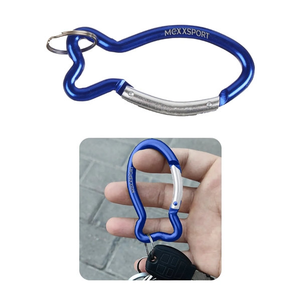 Carabiner features a retractable hinge design with split ring for easy... from ASI 52710 Lincoln Line