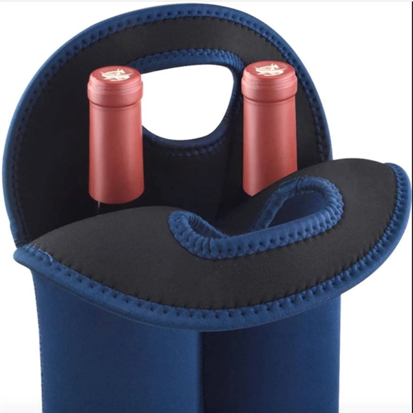 2 Pack insulated wine bottle cooler with heat transfer on whole... from ASI 37218 Athena Promo (tm)