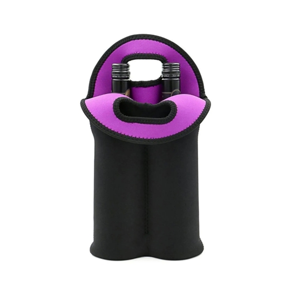 2 Pack insulated wine bottle cooler with heat transfer on whole... from ASI 37218 Athena Promo (tm)