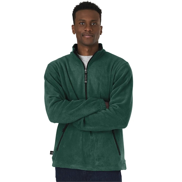 Fleece pullover with quarter zip design, stand up collar, and zippered... from ASI 44620 Charles River Apparel
