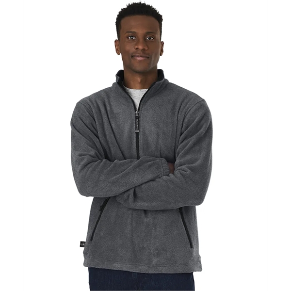 Fleece pullover with quarter zip design, stand up collar, and zippered... from ASI 44620 Charles River Apparel