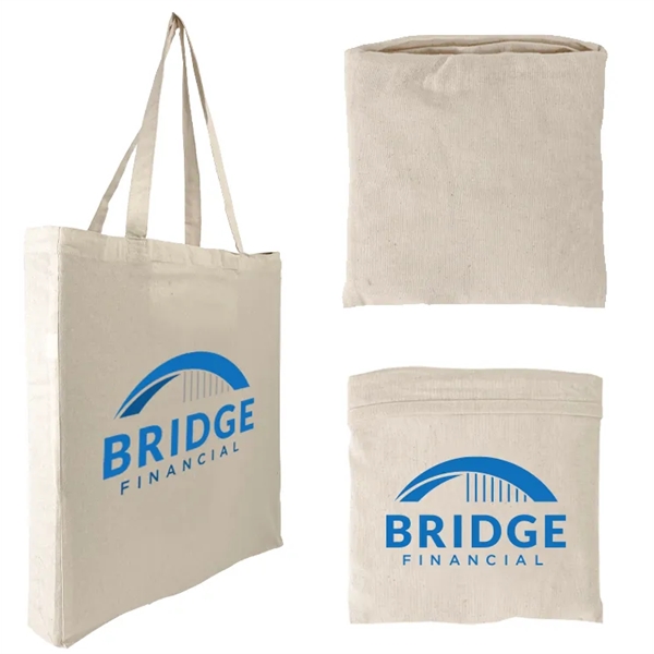 Foldable Shopping Pocket Tote, 18"H x 16"W x 3" Full Side... from ASI 67557 LimeLight Ent